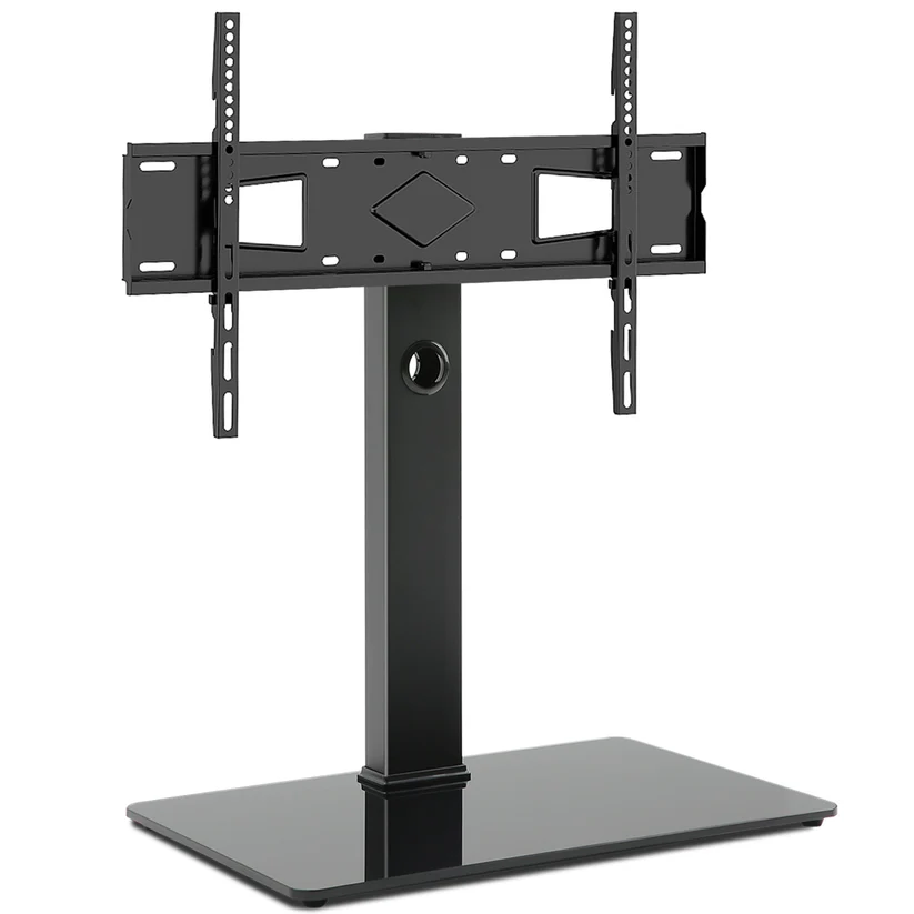 HTA UT5001 Swivel Tabletop TV Stand with Glass Base for 40" - 80" TVs
