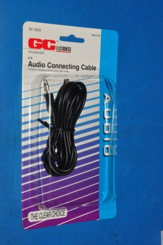GC Electronics 30-1809, CABLE 3.5MM MALE TO MALE, MONO - 6'