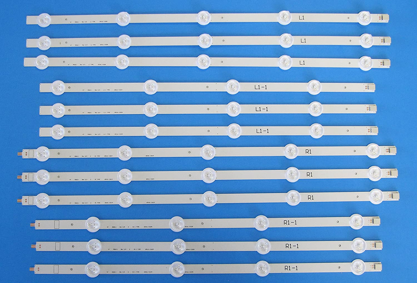 LED AGF78400801-R, 47" LED BACKLIGHT STRIPS, 12 STRIPS