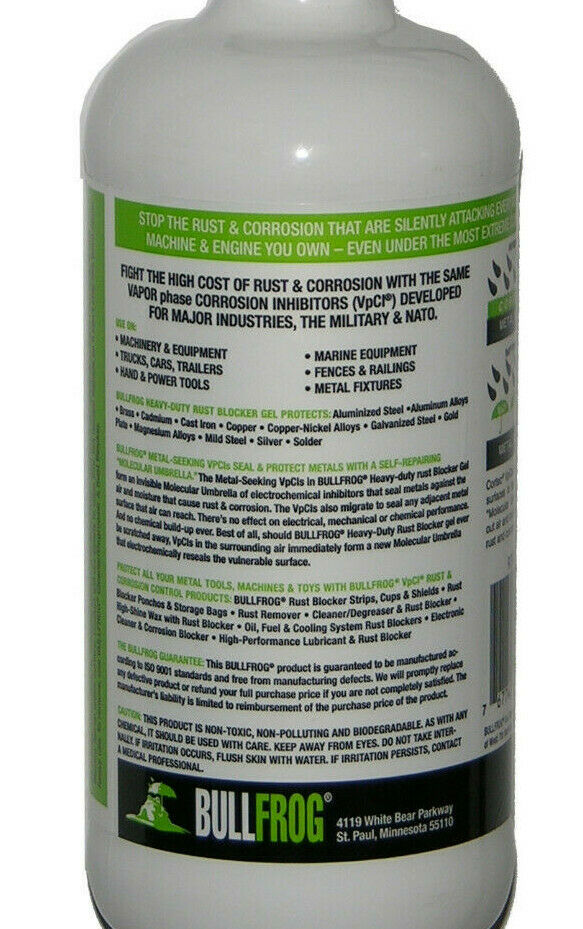 BullFrog 93896 Rust Blocker Heavy Duty Gel Protects Against Formation of Rust, 16oz