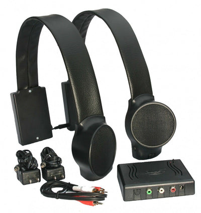 ADF AF-0003, Audio Fox Wireless TV Speakers System for Personal TV Listening, black