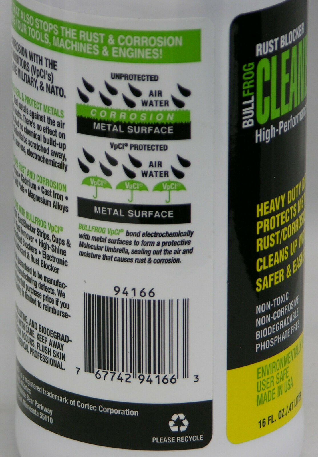 BullFrog 94166 Cleaner Degreaser & Rust/Corrosion Blocker Cleans & Protects, 16oz