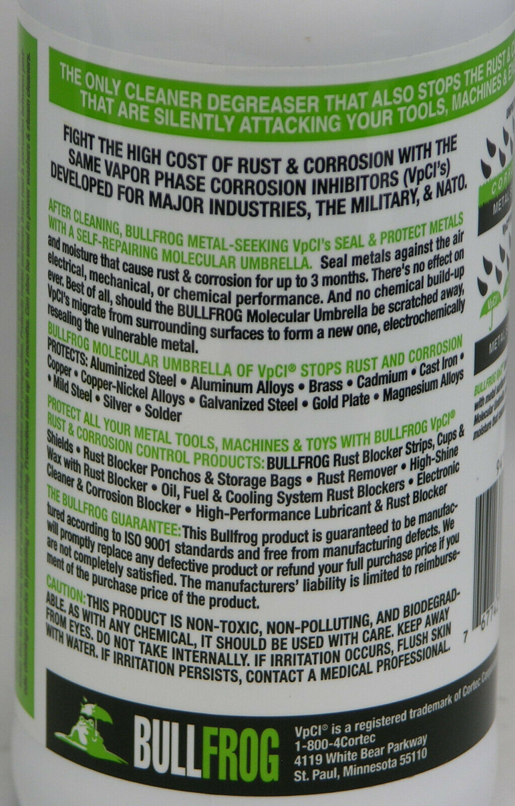 BullFrog 94166 Cleaner Degreaser & Rust/Corrosion Blocker Cleans & Protects, 16oz