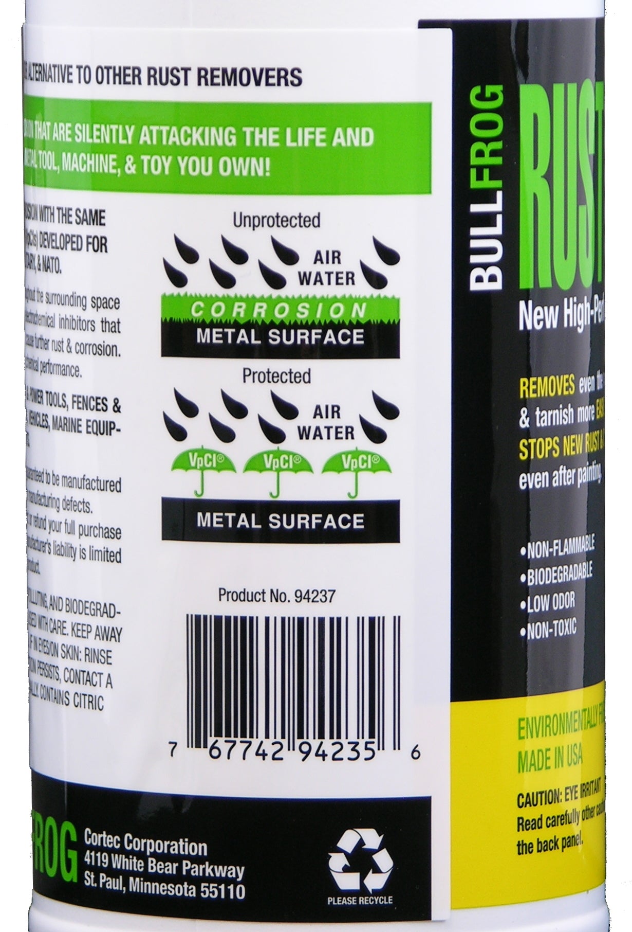 Bull Frog 94237 Non-Toxic Rust Remover Easy, Safe, Removes Rust, Corrosion, 32oz
