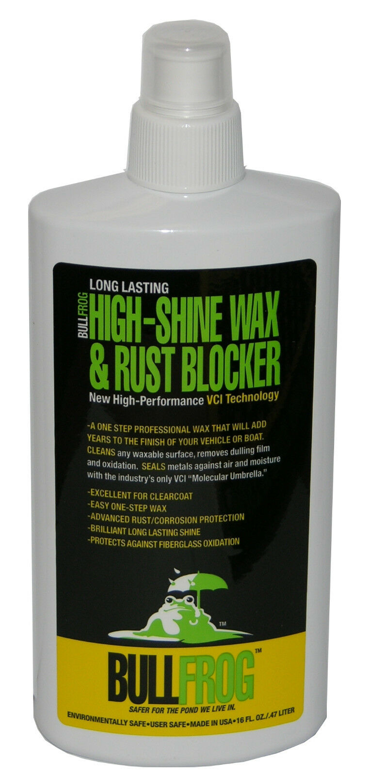 Bull Frog High-Shine Wax/Rust Blocker 98126 by Cortec, For Car, Boat, Truck, 16oz