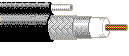 Belden 1524AM, RG-11 coax cable w/ aerial messenger, sold by the foot (or 1000' reel)