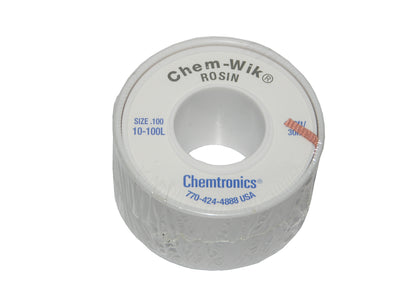 Chemtronics 10-100L, 100' Solder Wic Braid For Solder Removal from Circuits