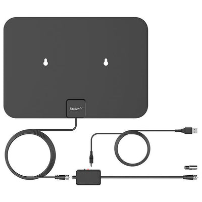 Barkan AU60A.B, amplified indoor HDTV antenna, ultra-thin - replaces Monster MAVA5001S