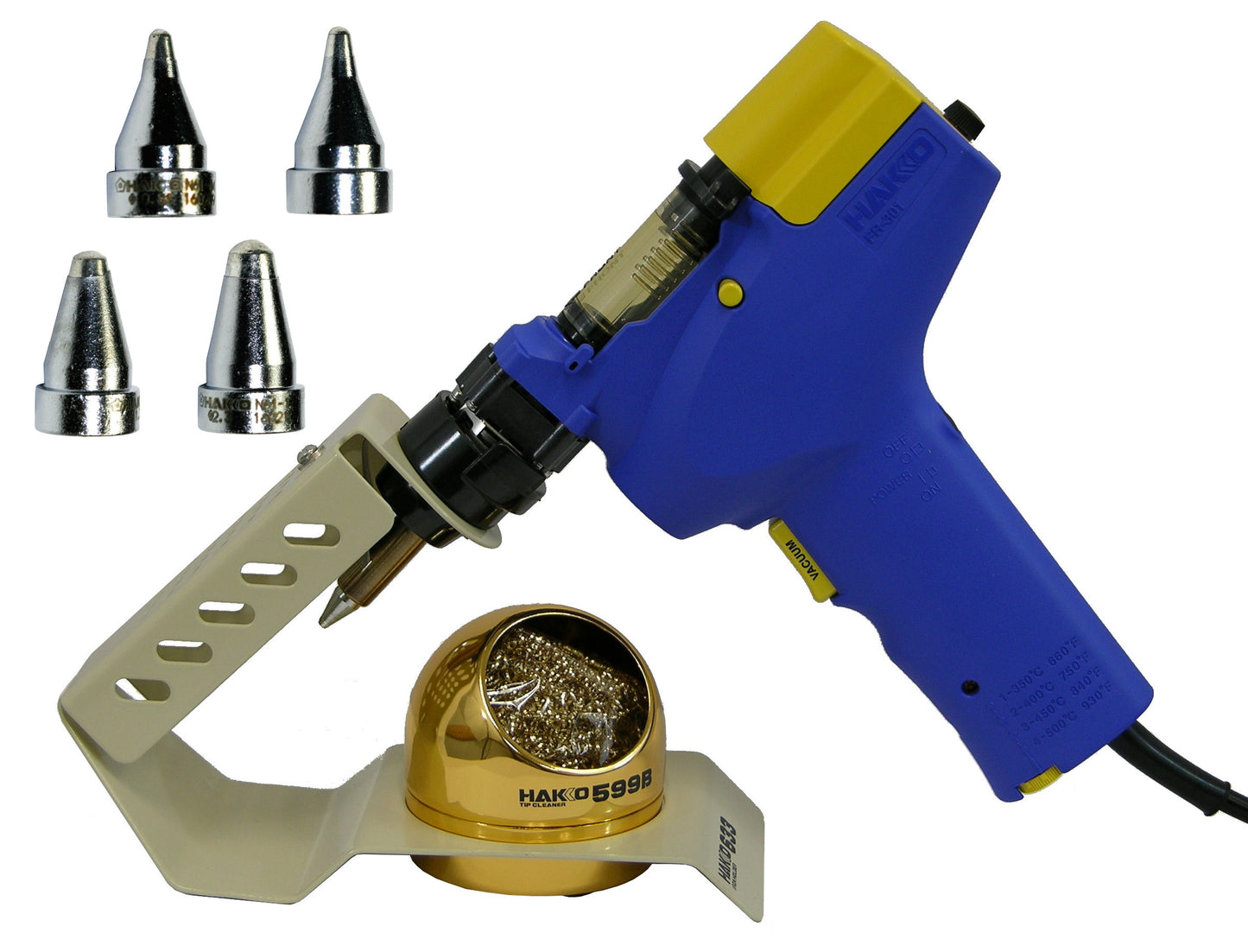 Hakko FR301-03/P Desoldering Gun Tool FR-301, 633-01/ Iron Holder, N61-04 N61-05 N61-09 N61-10 Nozzles