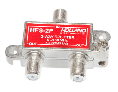 Holland HFS-2P 2-Way Splitter, (5-2050 MHz), Power