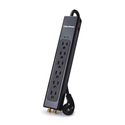 Cyber Power HT604C, surge strip, 6 outlet, 4' cord, 900J