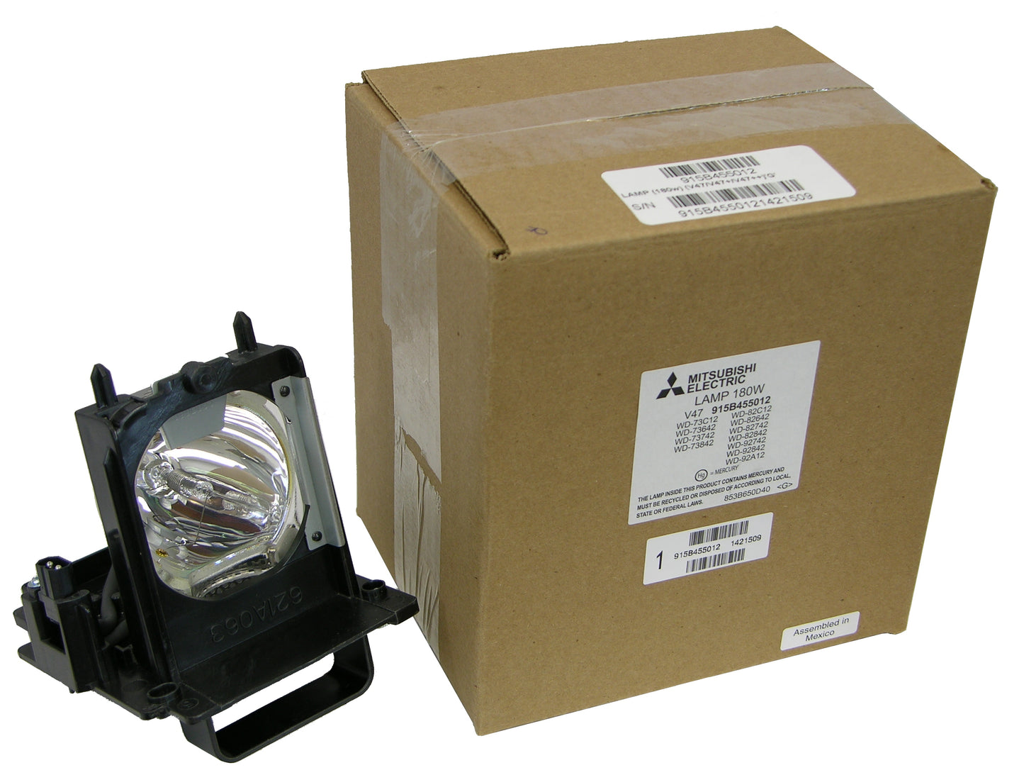 Genuine Original Mitsubishi 915B455012 Complete Lamp/Bulb/Housing New for Mitsubishi, with Osram P-VIP Bright Lamp