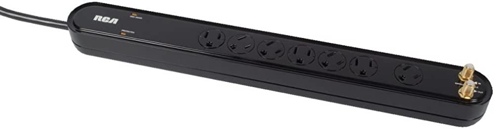 TCE / RCA PS27010B, RCA surge strip, refurb, 7 outlet, 4' cord