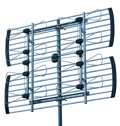 Sky Blue Antenna SB48, 8 Bay Hi-VHF/UHF TV Antenna, Fringe/Deep-Fringe