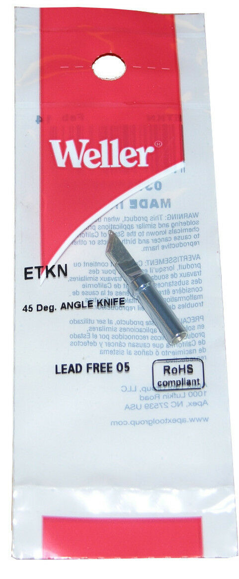 Weller ETKN Knife Blade Tip, 45° Angle, for WES51, WESD51, WESD51D, WE1010NA