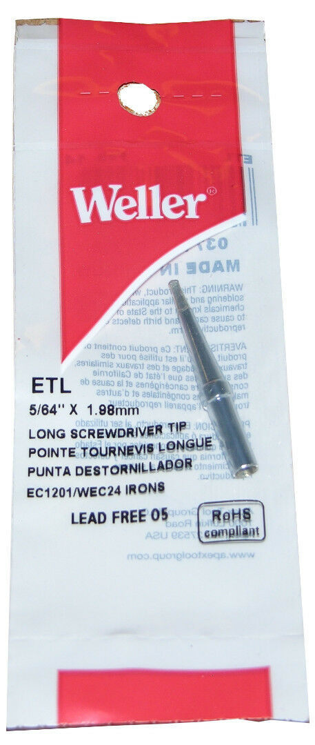 Original Weller ETL Solder Soldering Tip fits Stations WES51, WESD51, WESD51D, WE1010NA