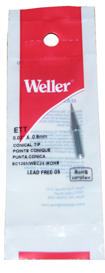 Original Weller ETT Solder Soldering Tip fits Stations WES51, WESD51, WESD51D, WE1010NA