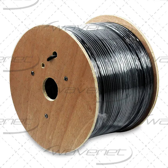 Wavenet 5ESOSPBK2, CAT5E cable, outdoor direct burial, shielded, 1000 ft reel, black