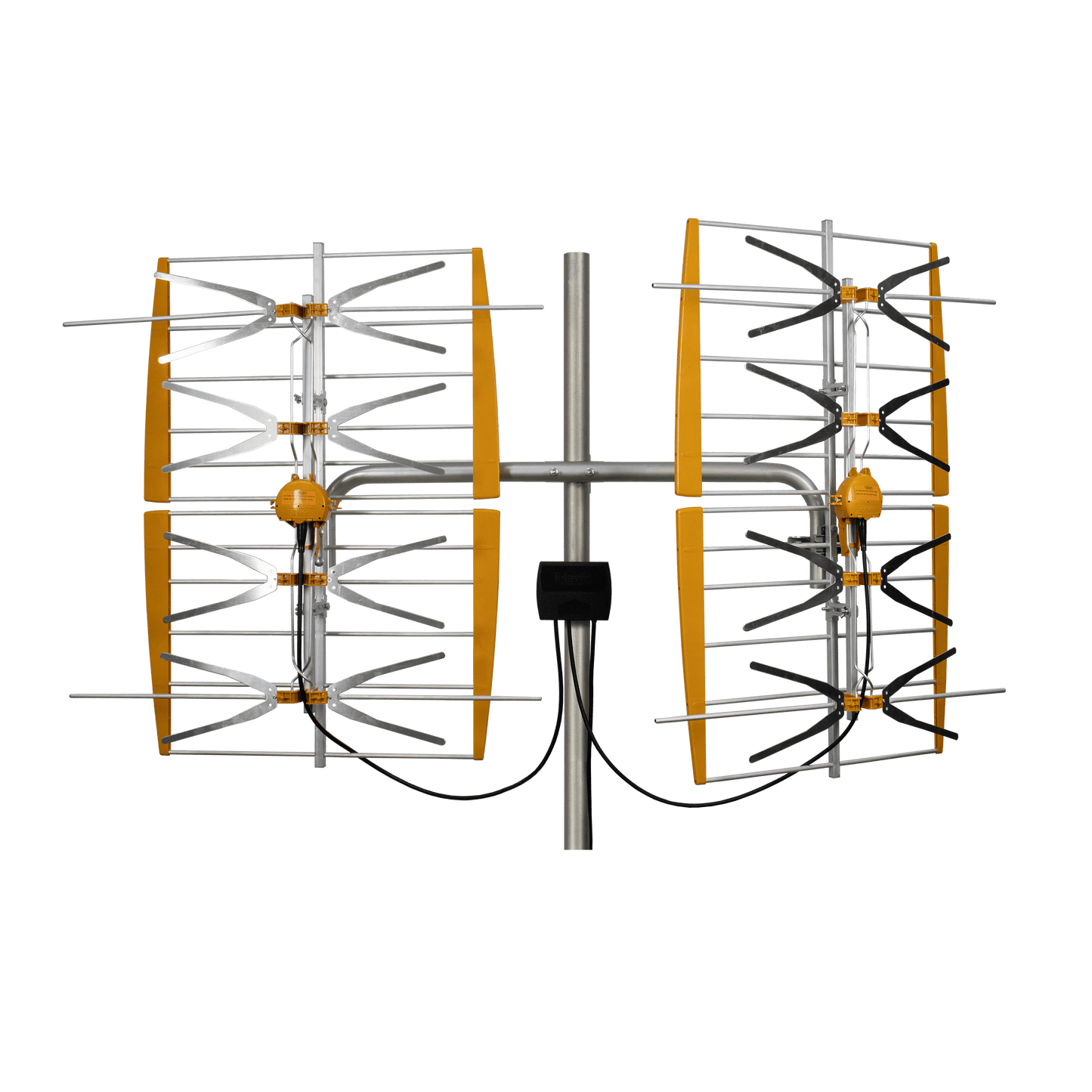 Televes 108381, 8 Bay Dipole Array Powered Antenna, hi-VHF/UHF, 5G/LTE Filtered, Multi-directional Dual Market