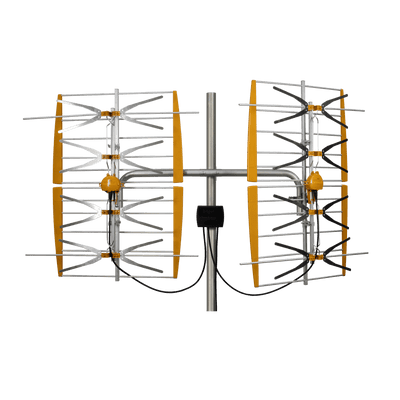 Televes 108381, 8 Bay Dipole Array Powered Antenna, hi-VHF/UHF, 5G/LTE Filtered, Multi-directional Dual Market