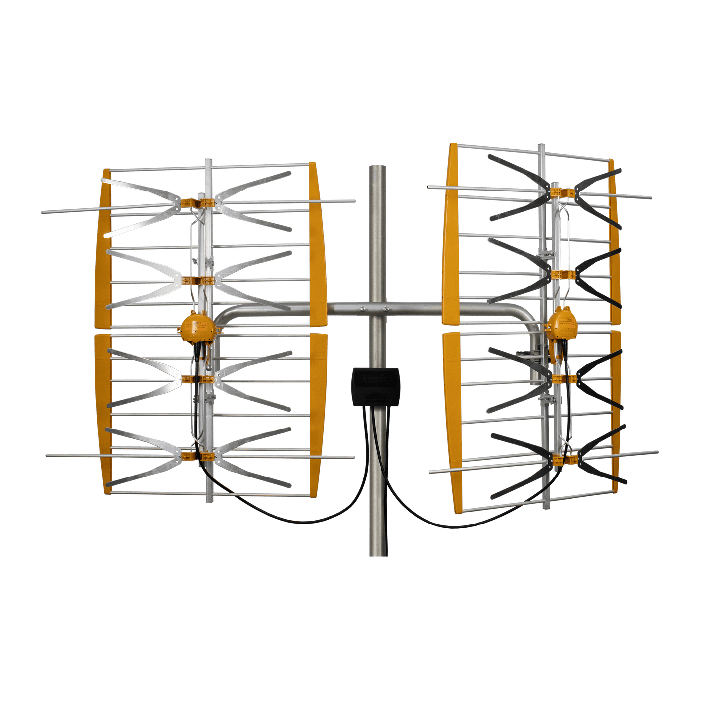 Televes 108381, 8 Bay Dipole Array Amplified Antenna, hi-VHF/UHF, 5G/LTE Filtered, Multi-directional Dual Market