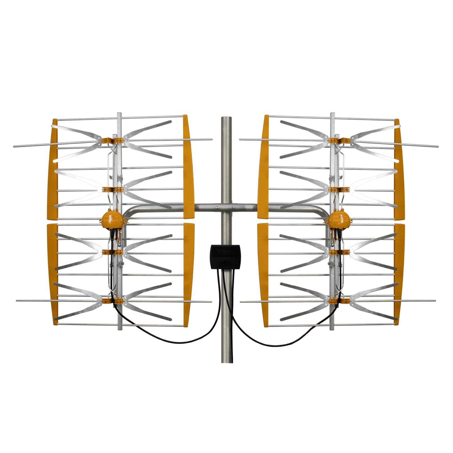 Televes 108381, 8 Bay Dipole Array Amplified Antenna, hi-VHF/UHF, 5G/LTE Filtered, Multi-directional Dual Market