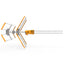 Refurbished Televes 149321, V Zenit Mix HDTV Antenna, Hi-VHF/UHF, 42 Inch Boom Length with LTE Filtering