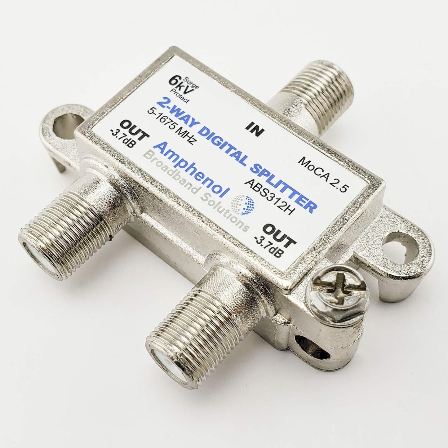 Amphenol ABS312H, 2 WAY SPLITTER, MoCA, 5-1675 MHz