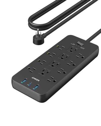 Anker 351 Power Strip 12 Outlet With USB 5ft cord 2100 Joules Protection