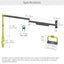 Barkan EV160WM2 63” / 160cm Protective EV Charging Cable Wall Arm For EV Charging Station