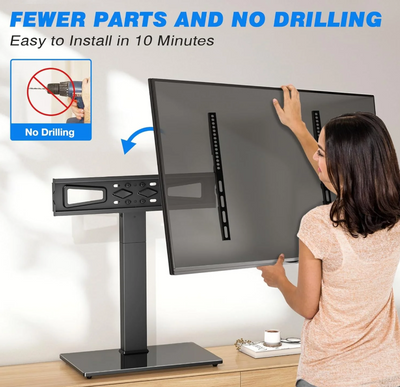 UT6001 Universal Swivel Table Top TV Stand for 32-75 Inch TVs