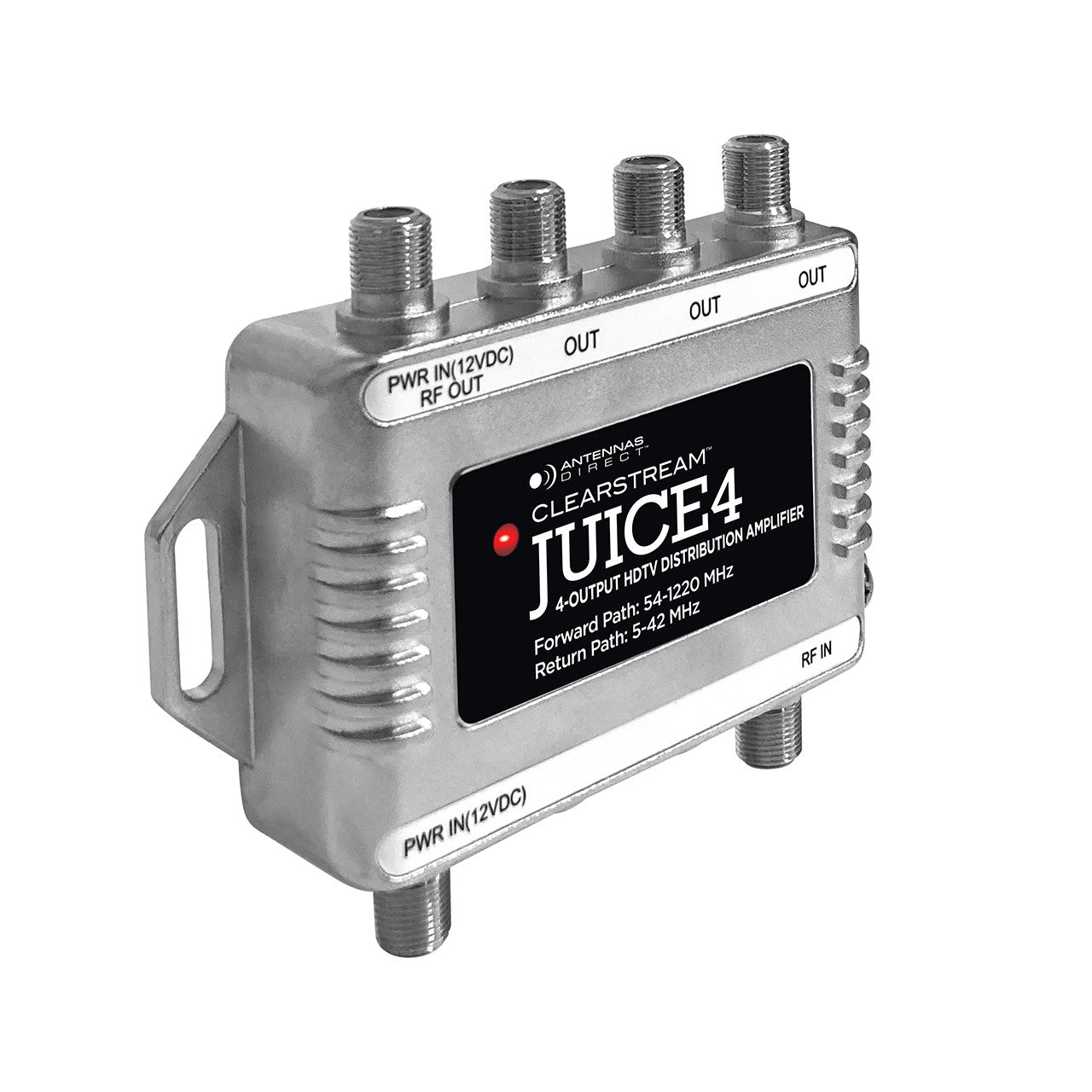Antennas Direct JUICE4, 4 Output TV / CATV Distribution Amplifier 8.5dB per port Waterproof