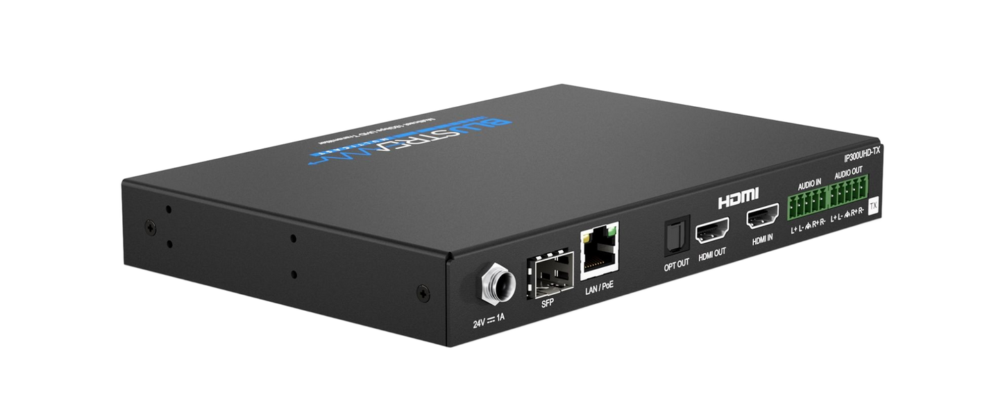 IP300UHD-TX 4K 60hz UHD HDMI Video Over Ip Transmitter with Poe Over 1GB Network
