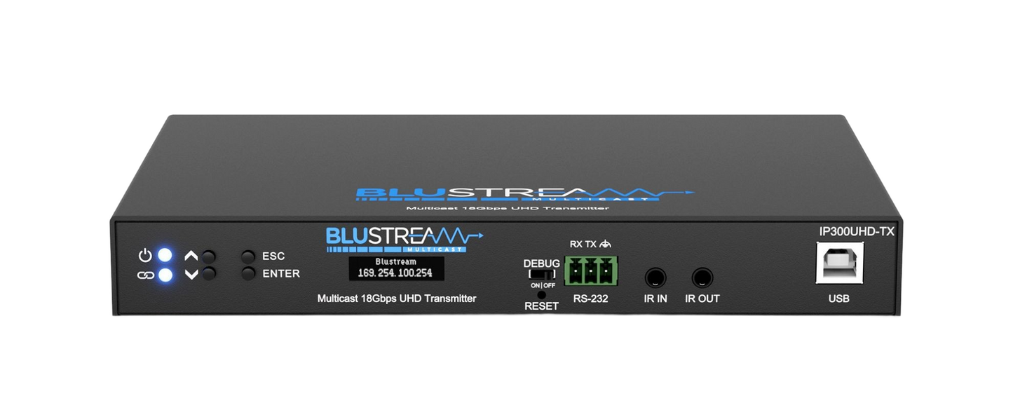 IP300UHD-TX 4K 60hz UHD HDMI Video Over Ip Transmitter with Poe Over 1GB Network