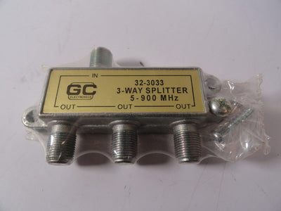 GC Electronics 32-3033 3 WAY SPLITTER W/GROUND BLO