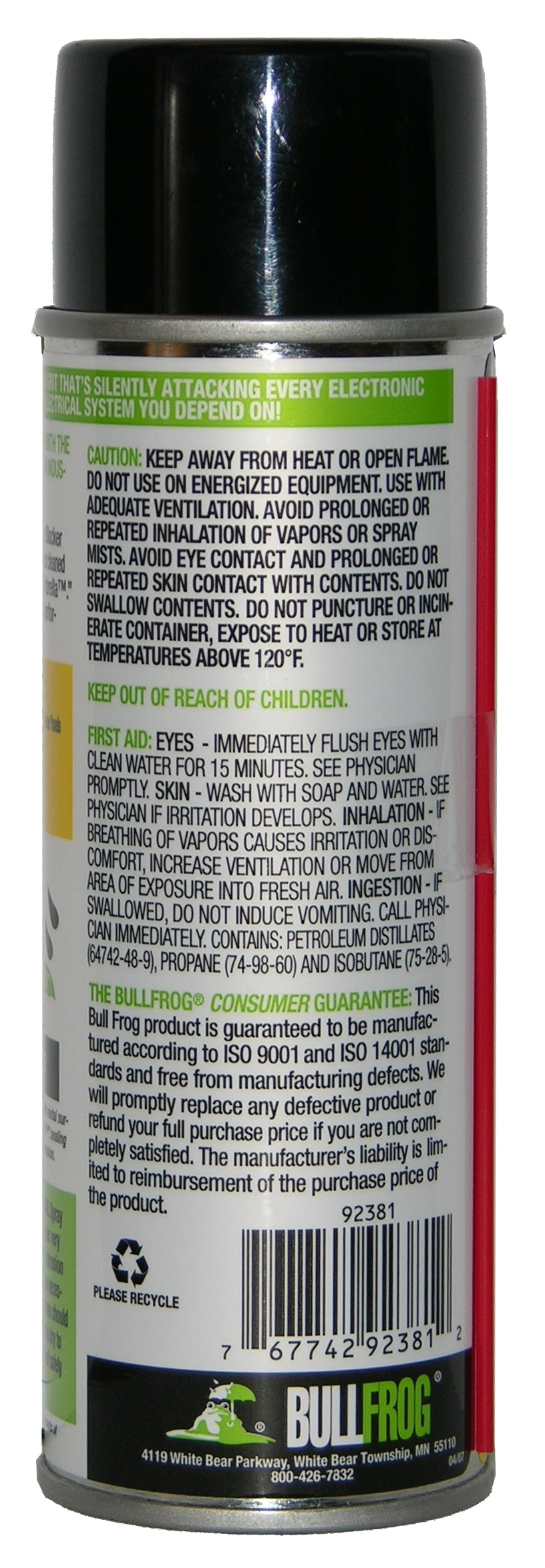BullFrog 92381 7oz Electronic Cleaner & Rust/Corrosion Blocker Cleans & Protects