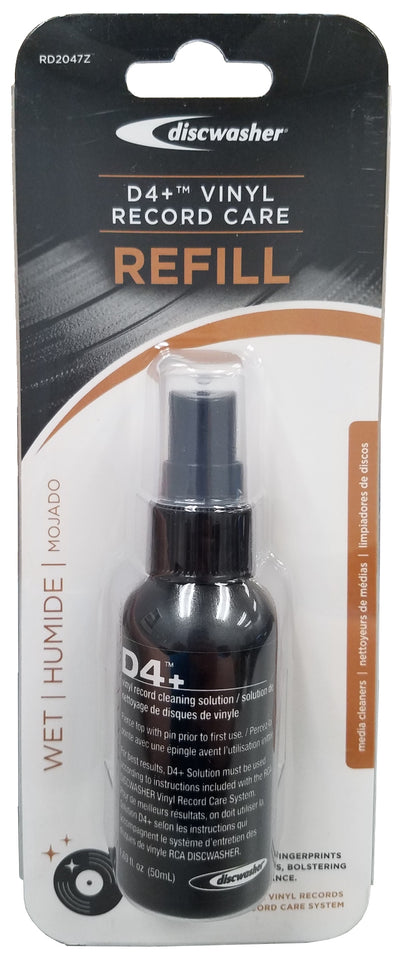RCA Discwasher RD2047Z, D4+ Vinyl Record Care Refill Cleaning Fluid for RD1007Z