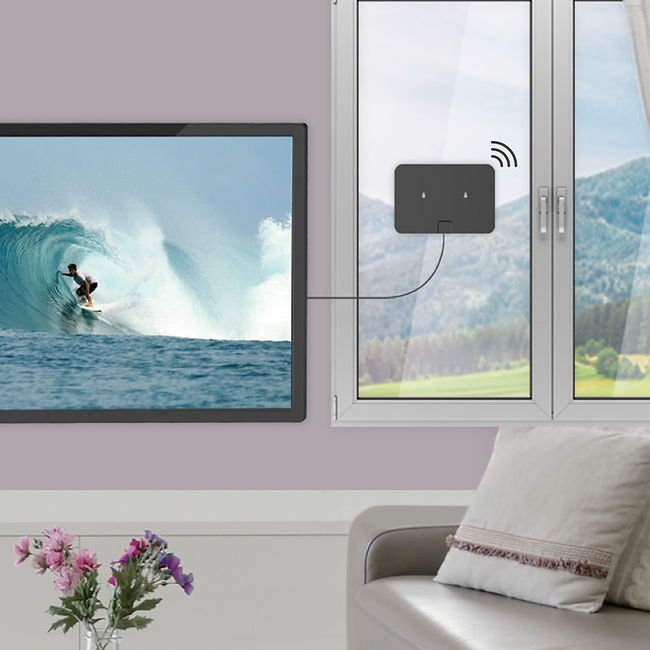 Barkan AU60A.B, amplified indoor HDTV antenna, ultra-thin - replaces Monster MAVA5001S
