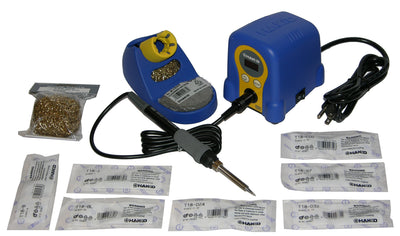 Hakko FX888D-23BY Digital Soldering Station with Variety Tip Kit T18-B T18-BL T18-I T18-D24 T18-D32 T18-C05 T18-S7 & 599-029 Cleaning Wire Refill