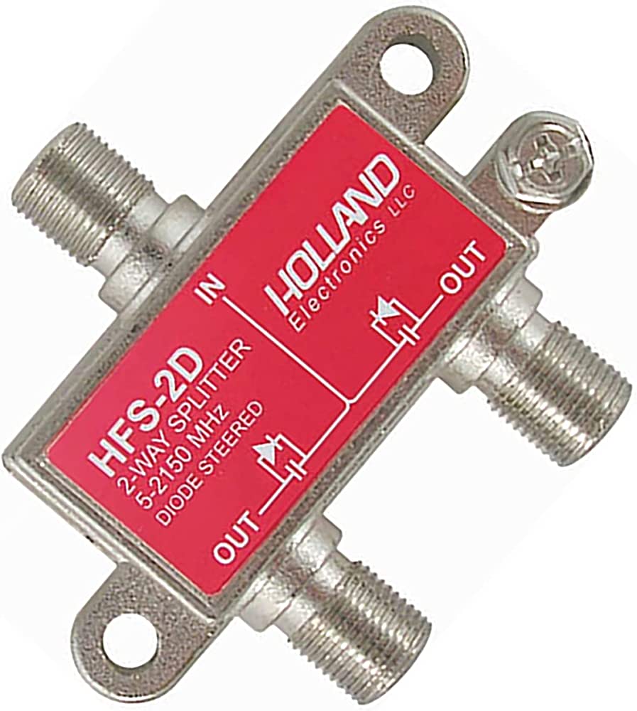 Holland HFS-2D 2-Way Splitter, (5-2050 Mhz), Diode