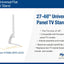 HTA307 Home Theater Acccessories Universal Table Top TV Stand Legs for Most 27"- 46" LED/LCD Flat Panel TV, Height Adjustable