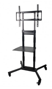 rolling cart for TV, fits most 32-60" TV's, 132 lbs max, with shelf