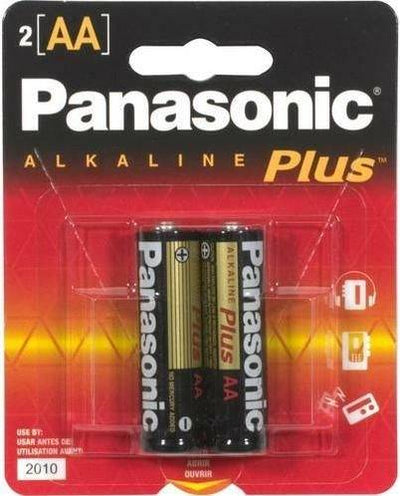 Panasonic Battery AM3-BP2, AA Alkaline Battery 2 Pack (AM-3PA/2B) (Two AA batteries in hangable blister pack)