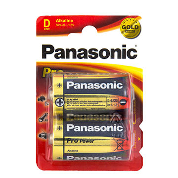 AM1-BP2 Panasonic Alkaline Battery AM1-BP2, D Cell 2 Pack (AM-1PA/2B)