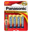 Panasonic Battery AM3-BP4, AA Alkaline Battery 4 Pack (AM-3PA/4B & LR-6EGA/4B) (Four AA batteries in hangable blister pack)