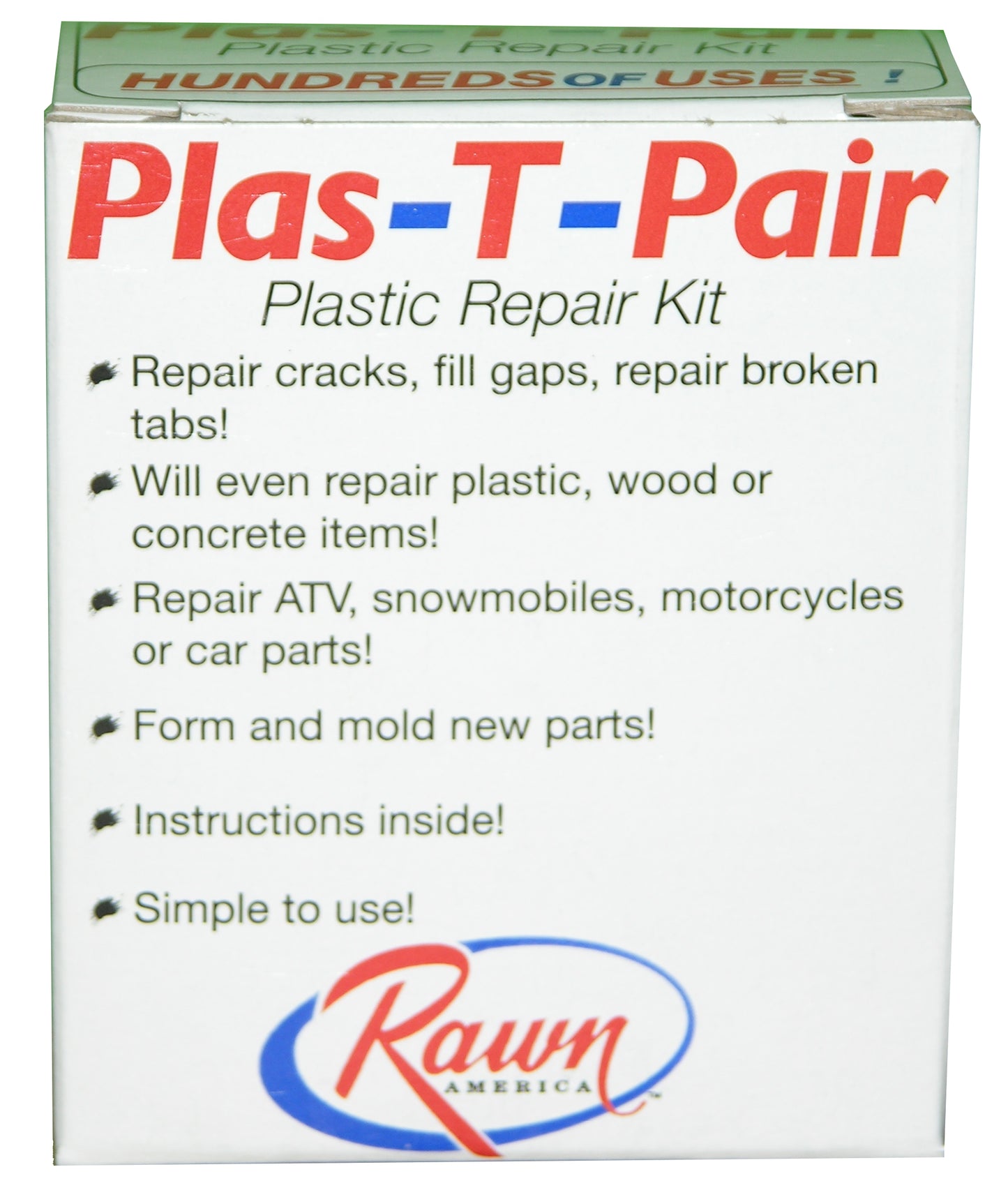 Rawn 35105, Plas-T-Pair Plastic Repair Kit, small, Mold Parts, Fix Gaps/Holes/Leaks