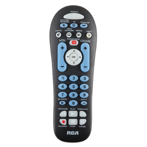 TCE / RCA RCR313BE, 3 device remote control, universal