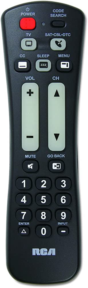 TCE / RCA RCRH02BE 2 DEVICE BIG BUTTON REMOTE, GLOW IN