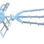 Sky Blue Antenna SB34, Fringe/Deep Fringe TV Antenna, Hi-VHF/UHF (ch. 7-44)