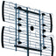 Sky Blue Antenna SB48, 8 Bay Hi-VHF/UHF TV Antenna, Fringe/Deep-Fringe